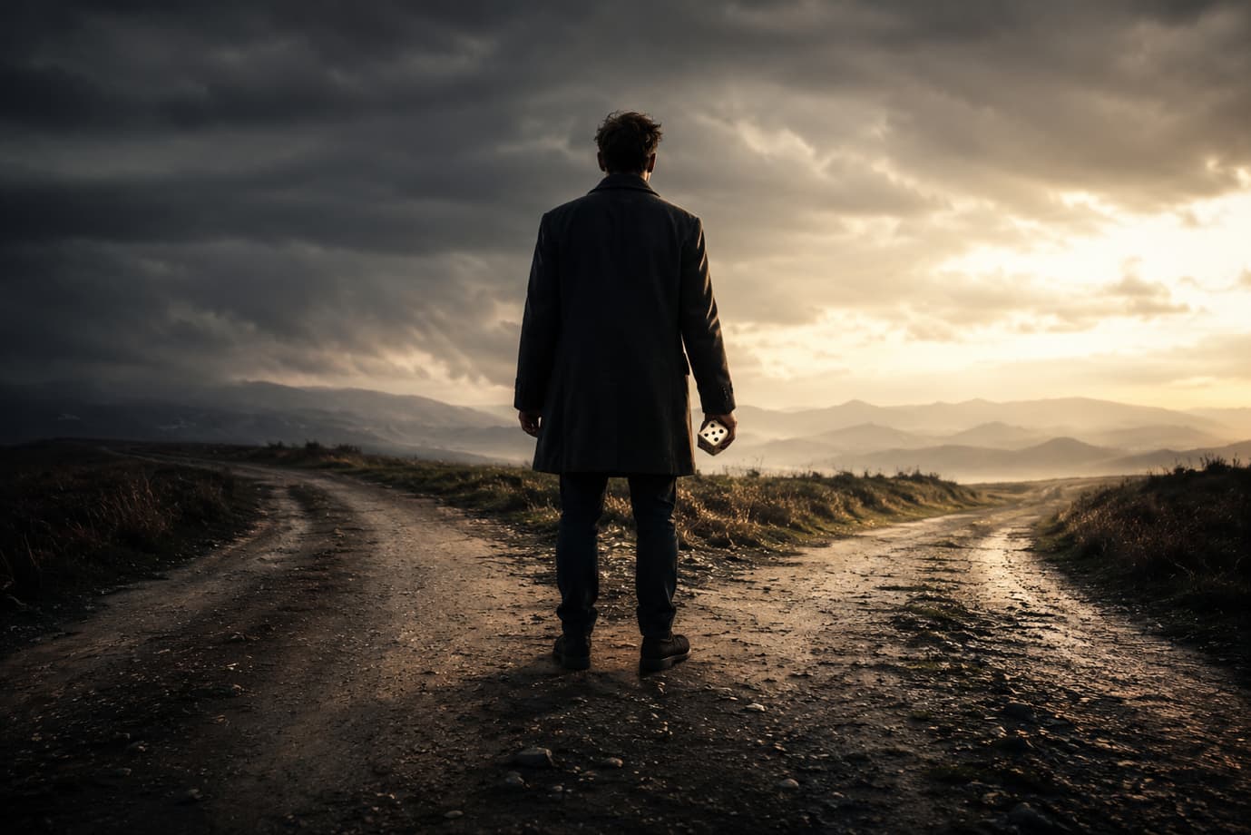 The Art of Writing Compelling Characters: Who Gamble It All — character standing at a crossroads, symbolizing casino online risk, irreversible choices and high-stakes storytelling
